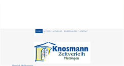 Desktop Screenshot of knosmann-zelte.de