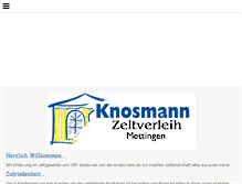 Tablet Screenshot of knosmann-zelte.de